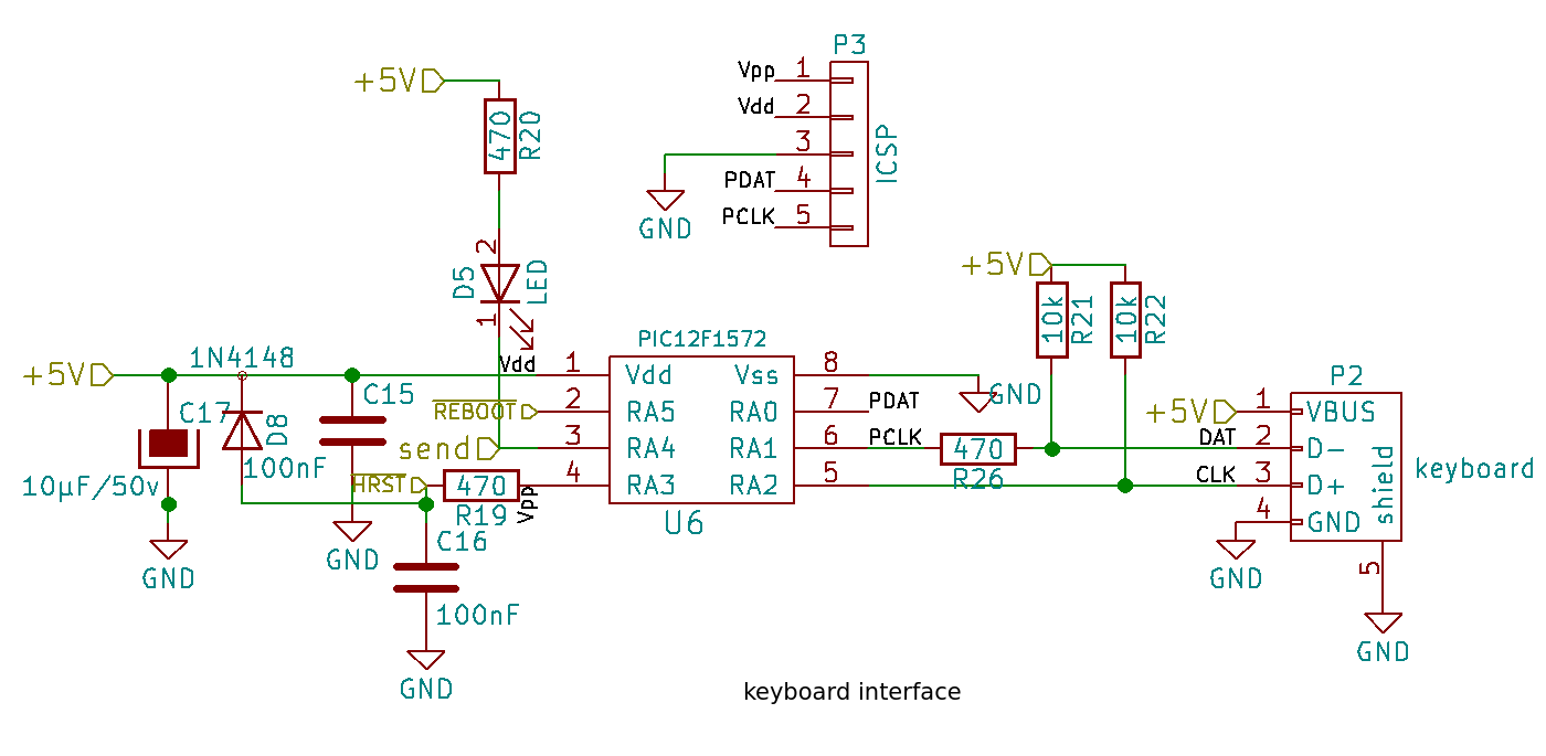 forthex schematic interface clavier